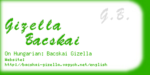 gizella bacskai business card